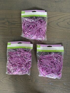 Easter pink metallic grass for basket from target